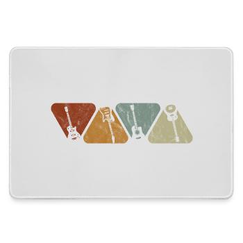 Four Instruments Silhouettes Pastel - Large Gaming Mouse Mat - grey - Front