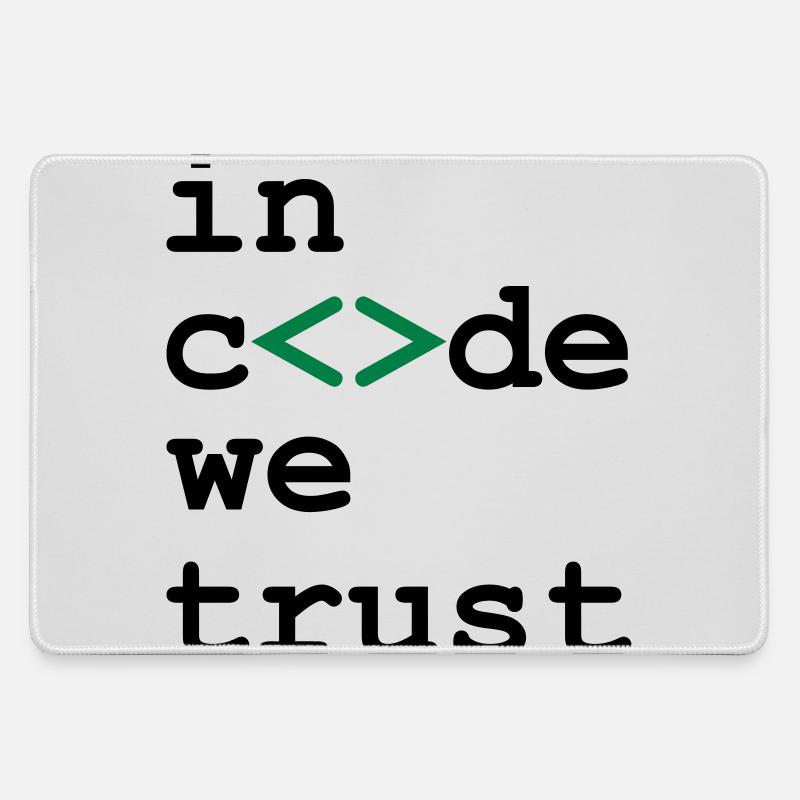 [ In code we trust ] - Large Gaming Mouse Mat - grey