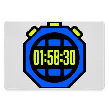 Stoppuhr Bestzeit Halbmarathon - Mousepad groß für Gamer - Grau - Vorne