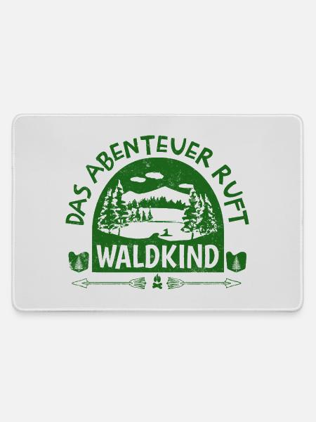 Waldkind - Das Abenteuer ruft - Mousepad groß für Gamer - Grau