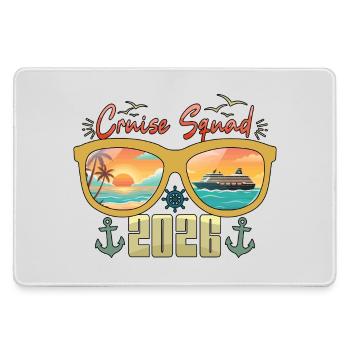 Cruise Squad Family Vacation Trip Cruising - Large Gaming Mouse Mat - grey - Front