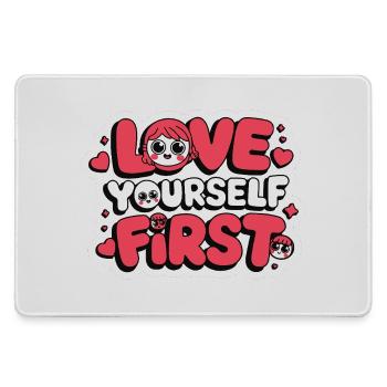 love yourself first Galentine’s Day 2026 - Grand tapis de souris gamer - bruyère - Devant