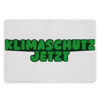Klimaschutz jetzt - Mousepad groß für Gamer - Grau - Vorne