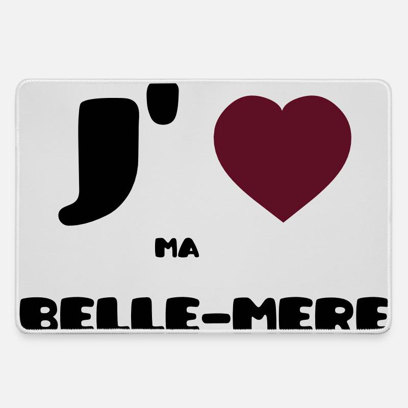 Ich liebe meine Mutter (V) - Mousepad groß für Gamer - Grau
