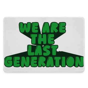 we are the last generation - Large Gaming Mouse Mat - grey - Front