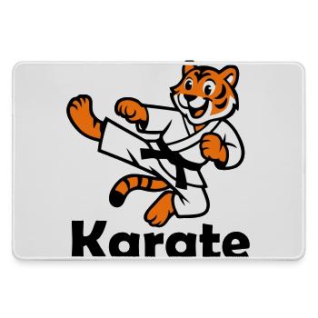 Karate Tiger - Large Gaming Mouse Mat - grey - Front