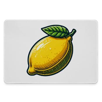 Natürliche illustrierte Zitrone - Mousepad groß für Gamer - Grau - Vorne
