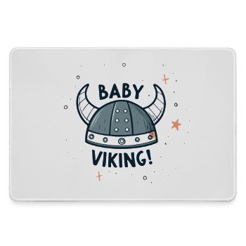 Baby Wikinger Helm - Mousepad groß für Gamer - Grau - Vorne