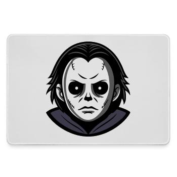 Evil halloween mask monochrome hoodie - Large Gaming Mouse Mat - grey - Front