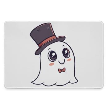 Fantôme chic chapeau et nœud - Grand tapis de souris gamer - bruyère - Devant