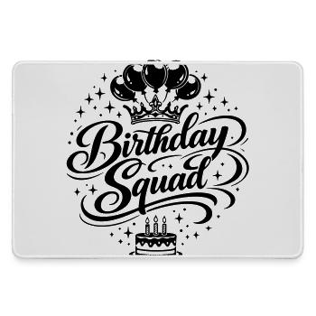 Geburtstag Squad - Mousepad groß für Gamer - Grau - Vorne