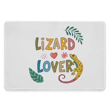 Lizard Lover — Tropische Farben - Mousepad groß für Gamer - Grau - Vorne