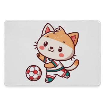 Chaton Joueur de Foot Adoré - Grand tapis de souris gamer - bruyère - Devant