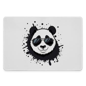 Panda glasses splatter - Large Gaming Mouse Mat - grey - Front