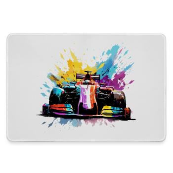 Race Car Speed Colorful Splash Art Racer - Large Gaming Mouse Mat - grey - Front