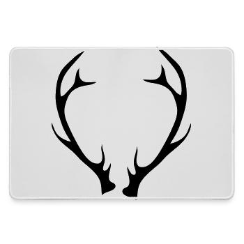 An antler - Large Gaming Mouse Mat - grey - Front