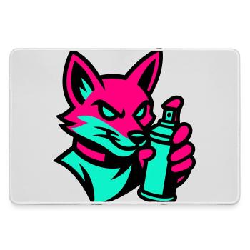 Graffiti Renard - Grand tapis de souris gamer - bruyère - Devant