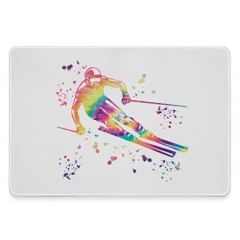 Alpin Ski Wintersport Nordischer Skilauf - Mousepad groß für Gamer - Grau - Vorne
