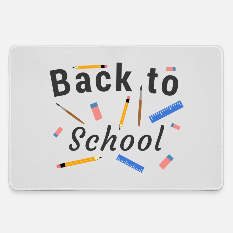 Back to School - Large Gaming Mouse Mat - grey