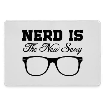 Nerd Is The New Sexy Funny Geek Glasses Art - Large Gaming Mouse Mat - grey - Front