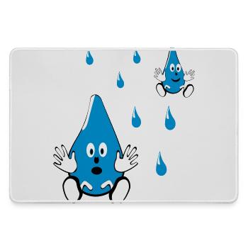 Kleine Wassertropfen Freunde - Mousepad groß für Gamer - Grau - Vorne