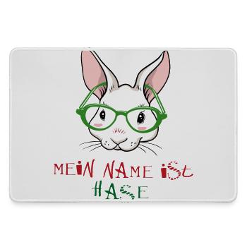 My name is Rabbit - Large Gaming Mouse Mat - grey - Front