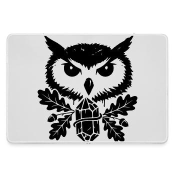 Fantasy Owl Crystal Tattoo - Large Gaming Mouse Mat - grey - Front