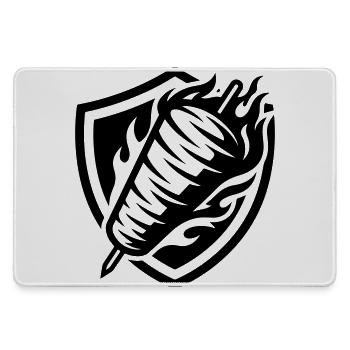 Döner Spieß Kebab - Mousepad groß für Gamer - Grau - Vorne