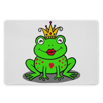 Königlicher Frosch mit Herz - Mousepad groß für Gamer - Grau - Vorne