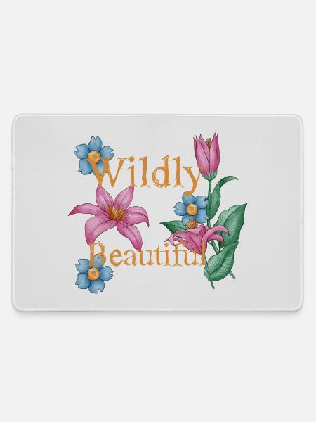 wild-schön - Mousepad groß für Gamer - Grau