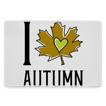 Heart in the autumn leaf - Large Gaming Mouse Mat - grey - Front