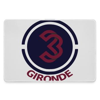 Circular emblem Gironde 33 - Large Gaming Mouse Mat - grey - Front