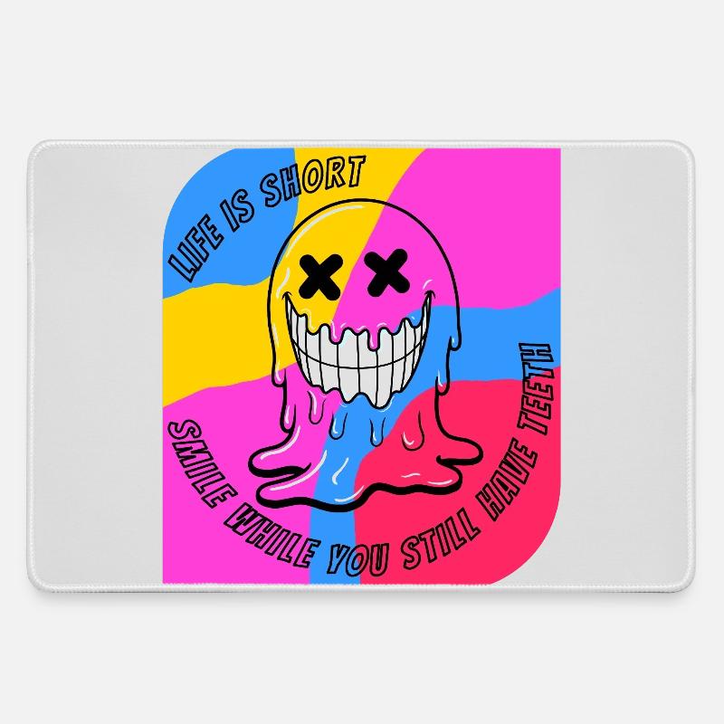 Life & Teeth.POP - Large Gaming Mouse Mat - grey