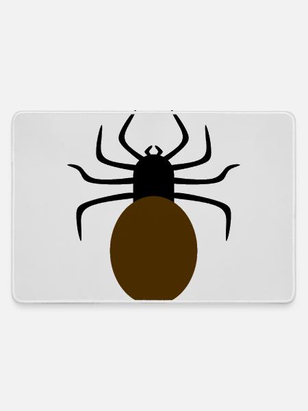 Minimalistisches Spinnen-Design - Mousepad groß für Gamer - Grau