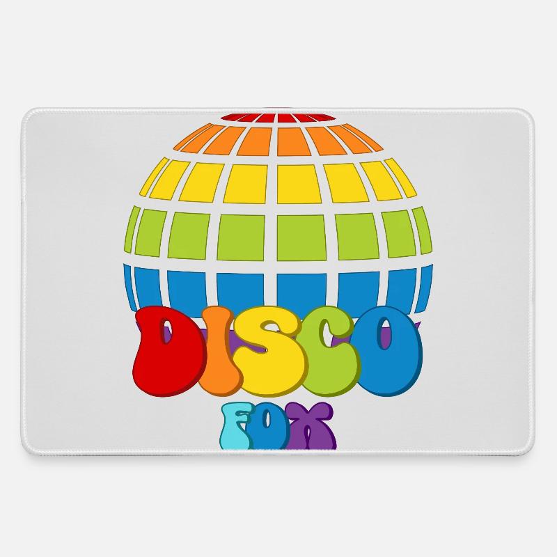Disco Fox Discokugel Groovy Discothek Discofox - Mousepad groß für Gamer - Grau