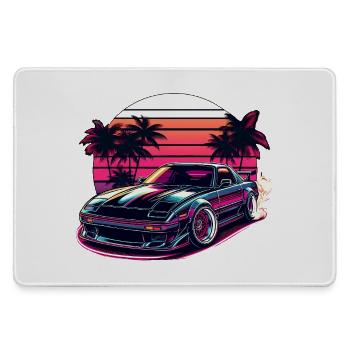 JDM car Japanese Retro Car Racing Drifting Legend - Large Gaming Mouse Mat - grey - Front