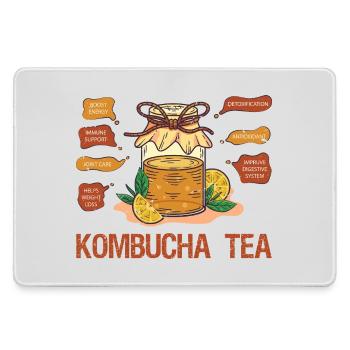 kombucha tea - Mousepad groß für Gamer - Grau - Vorne