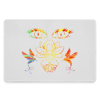 Zen face - Large Gaming Mouse Mat - grey - Front