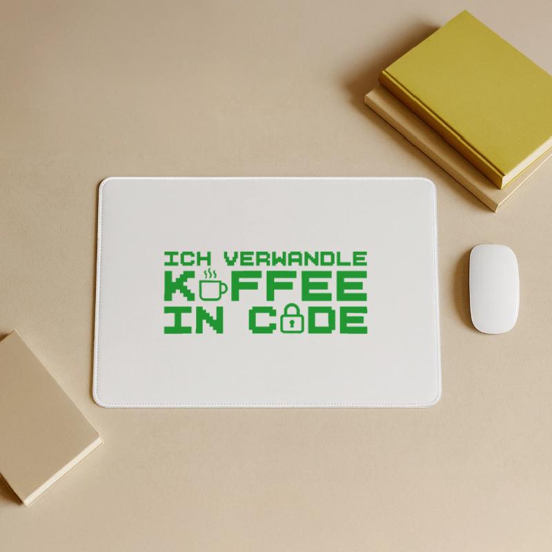 Informatik Verwandle Kaffee in Code Programmierer Mousepad groß für Gamer