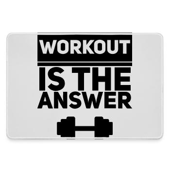 L’entraînement est la réponse - Motivation pour la forme physique - Grand tapis de souris gamer - bruyère - Devant