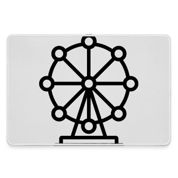 Ferris wheel - Large Gaming Mouse Mat - grey - Front