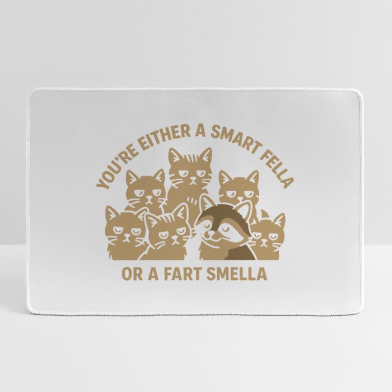 Du bist entweder ein schlauer Kerl oder ein Furzgeruch Meme Mousepad groß für Gamer