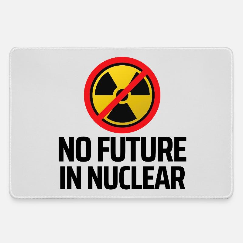 No nuclear power - Large Gaming Mouse Mat - grey