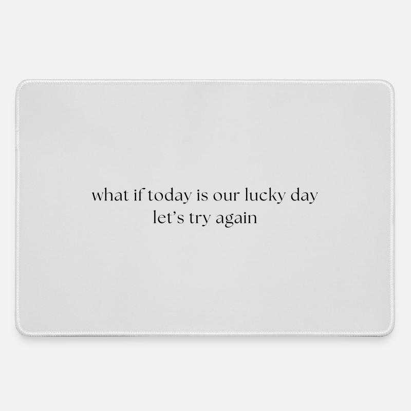 Lucky day - Large Gaming Mouse Mat - grey