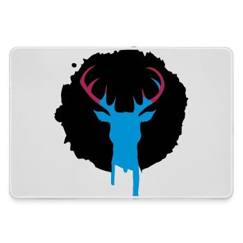 Deer patch graffiti - Large Gaming Mouse Mat - grey - Front