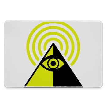 Pyramide Eye - Mousepad groß für Gamer - Grau - Vorne