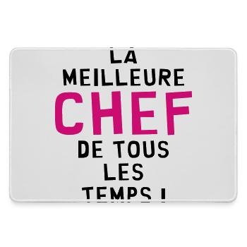 Best Chef of All Time - Large Gaming Mouse Mat - grey - Front