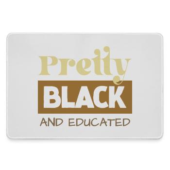 Pretty Black & Educated Tee - Mousepad groß für Gamer - Grau - Vorne