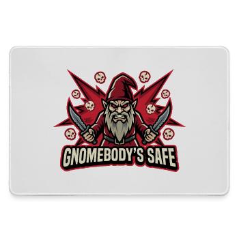 Evil Gnome, Dark Gnome, Goth Gnome, Funny Gnome - Large Gaming Mouse Mat - grey - Front