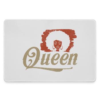 Queen Afro Silhouette - Large Gaming Mouse Mat - grey - Front